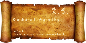Kenderesi Veronika névjegykártya
