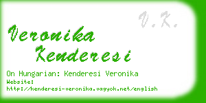 veronika kenderesi business card